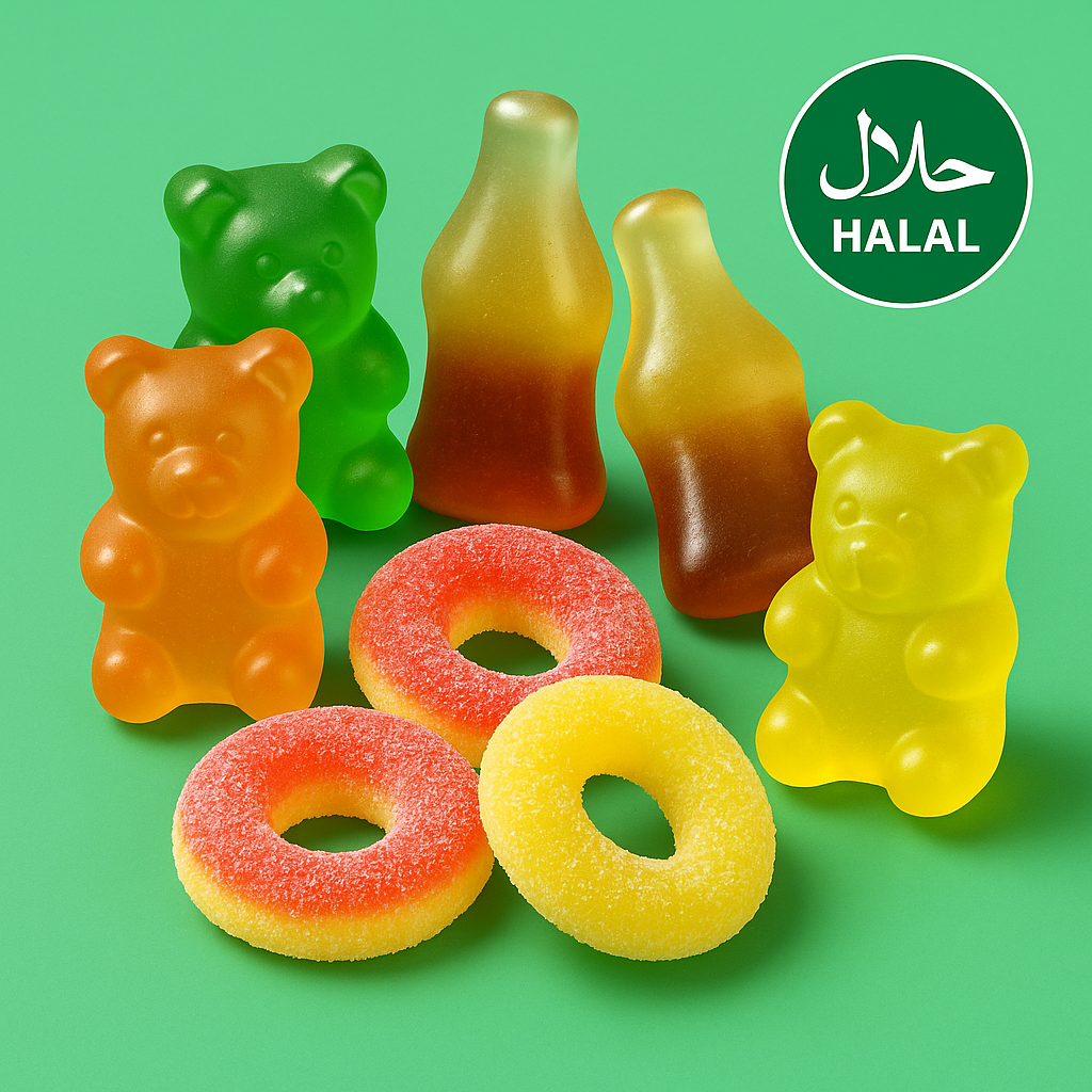 Bonbons halal sucrés et acidulés en gélifié, collection CandyMood
