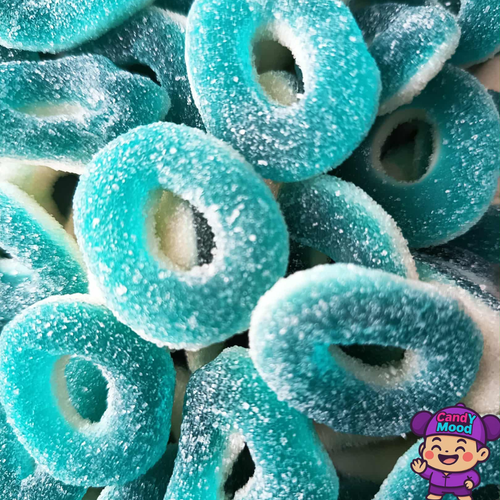 Anneaux framboise acides halal Dulceplus – bonbons en vrac 100 g CandYMood