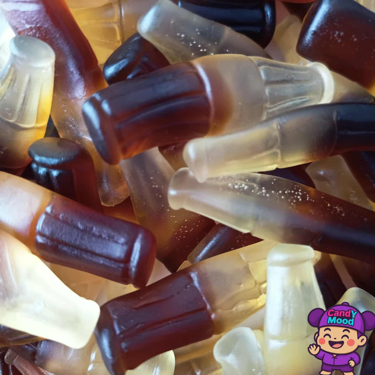Bonbons Bouteilles Cola Lisses Damel – gélifiés halal, saveur cola, 100 g CandYMood