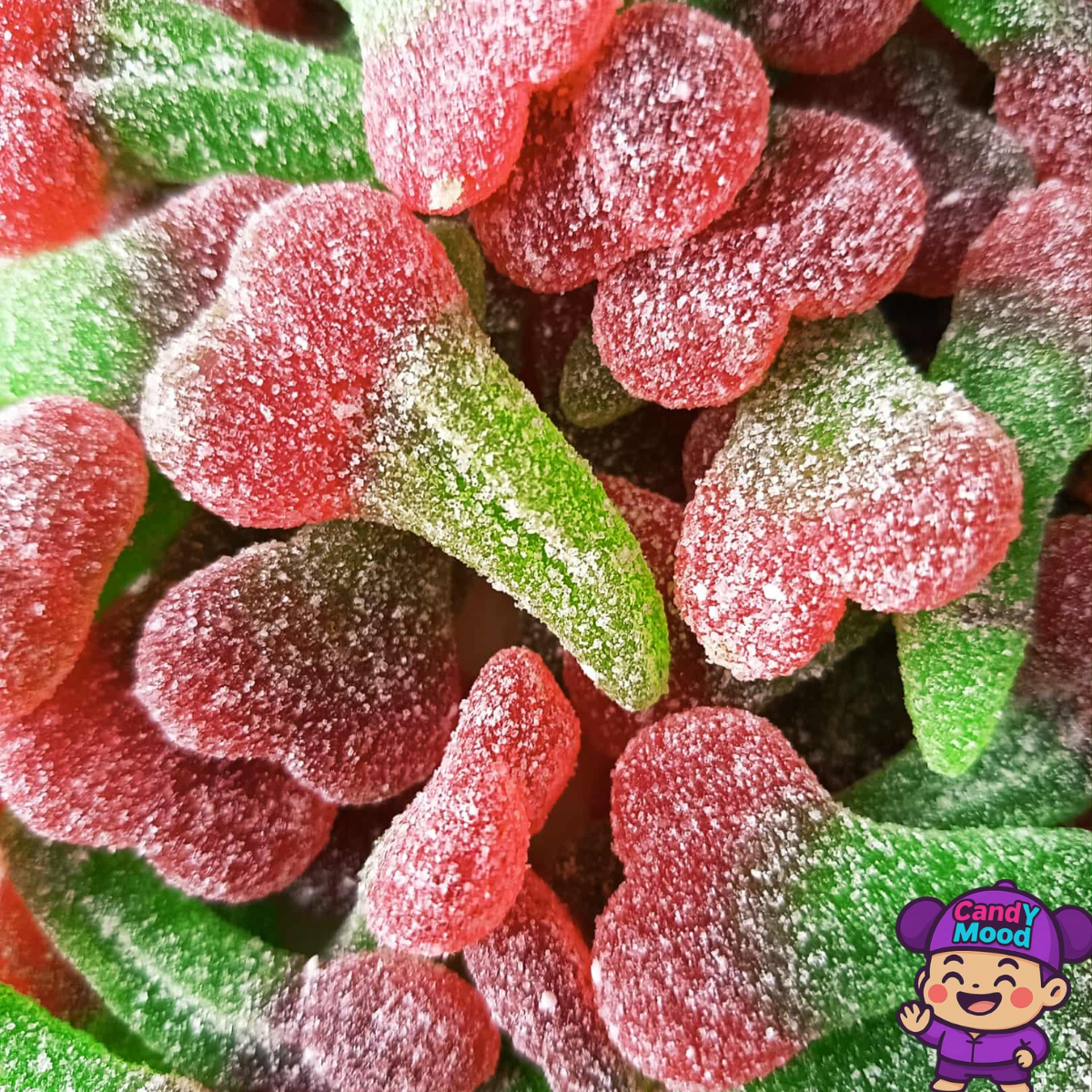 Bonbons cerises acides halal Dulceplus – gélifiés en vrac 100 g CandYMood