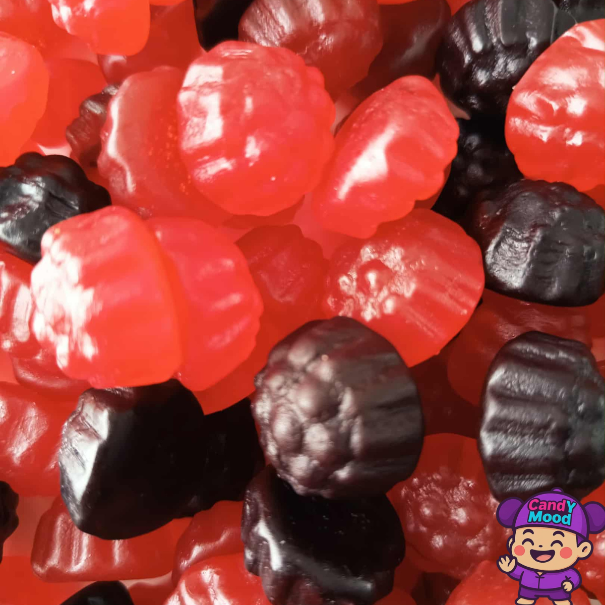 Bonbons halal Mûres Lisses Dulceplus – gélifiés, sans gluten, sucrés et fruités 100 g CandYMood 🍇