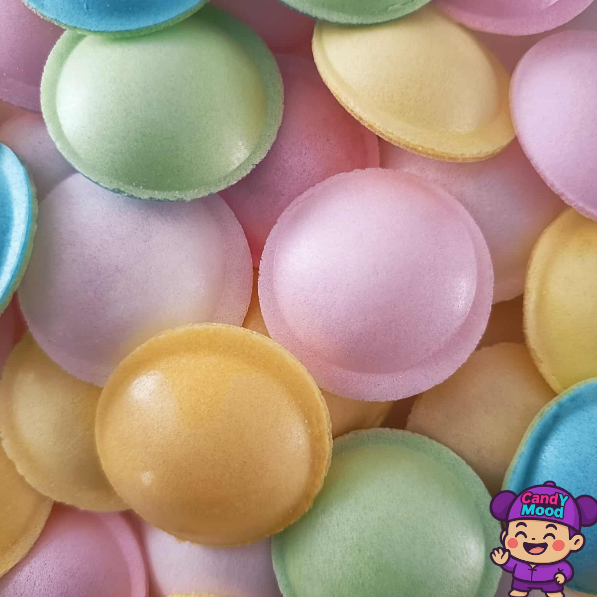 Bonbons Soucoupes Poudre Citriques Funny Candy – vegan, sans gélatine, poudre acidulée, lot de 10 CandYMood 🛸
