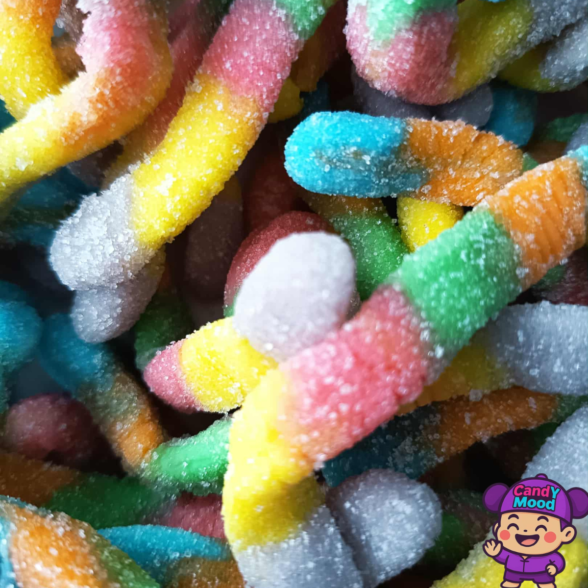 Bonbons vers multicolores halal Dulceplus – fruités et acidulés 100 g CandYMood 🌈